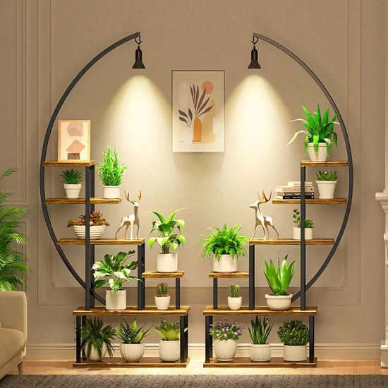 Half-Moon Shape 6 Tiered Rack Stand for Indoor and Outdoor