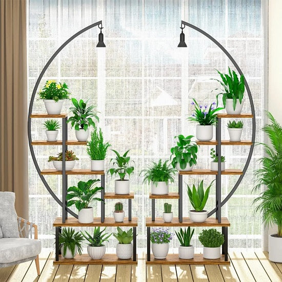 Half-Moon Shape 6 Tiered Rack Stand for Indoor and Outdoor