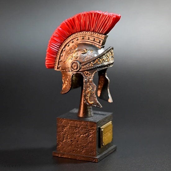 ALDO Arts & Entertainment > Hobbies & Creative Arts > Collectibles > Scale Models Ancient Roman Ogfficer Helmet Desktop Statue