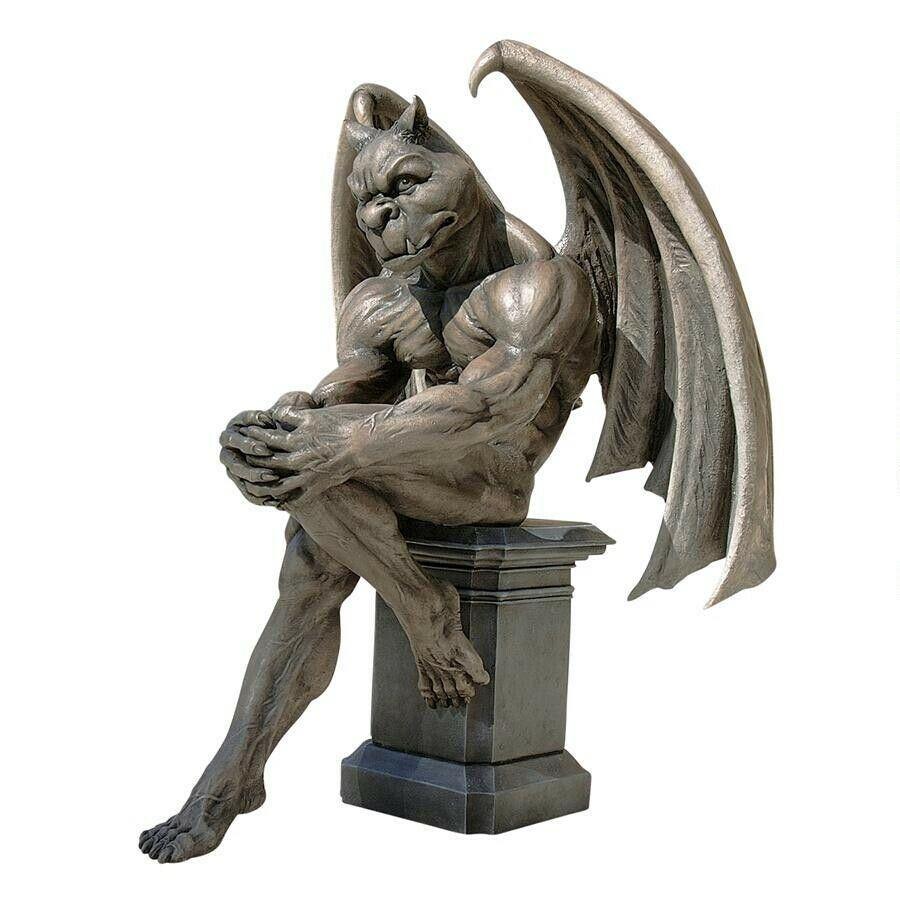 ALDO Artwork Sculptures & Statues Medieval Gargoyle Thinker Garden Statue