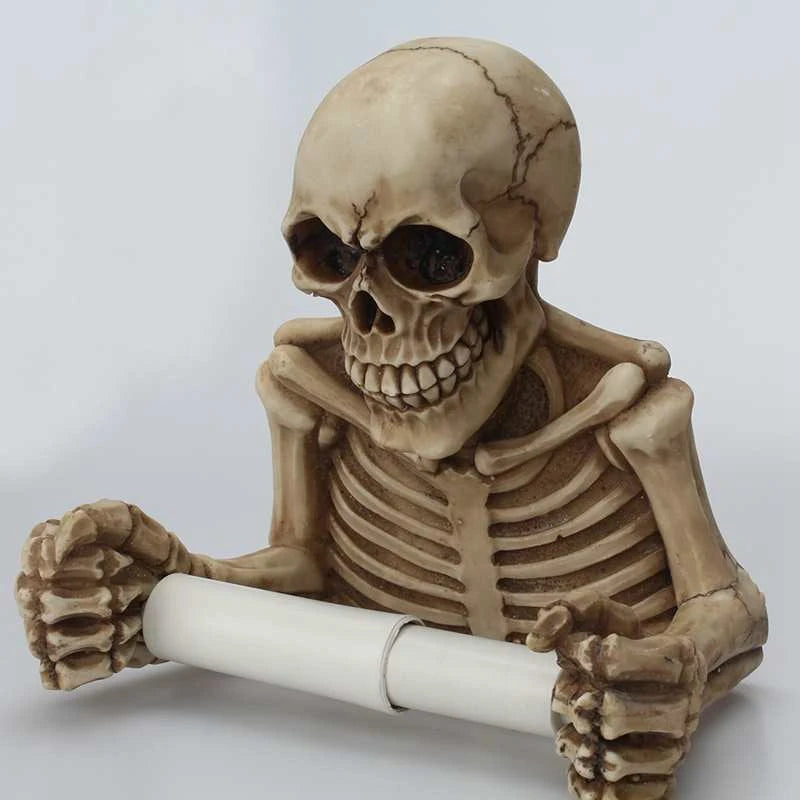 ALDO Bathroom Accessories > Toilet Paper Holders Creative Skull Skeleton Bathroom Toilet Paper Holder Wall Mounted