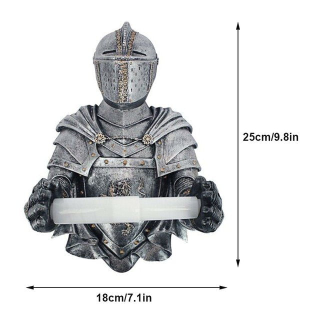 ALDO Bathroom Accessories > Toilet Paper Holders Medieval Statue Italian Knight Toilet Paper Roll Holder Bathroom Wall Mounted