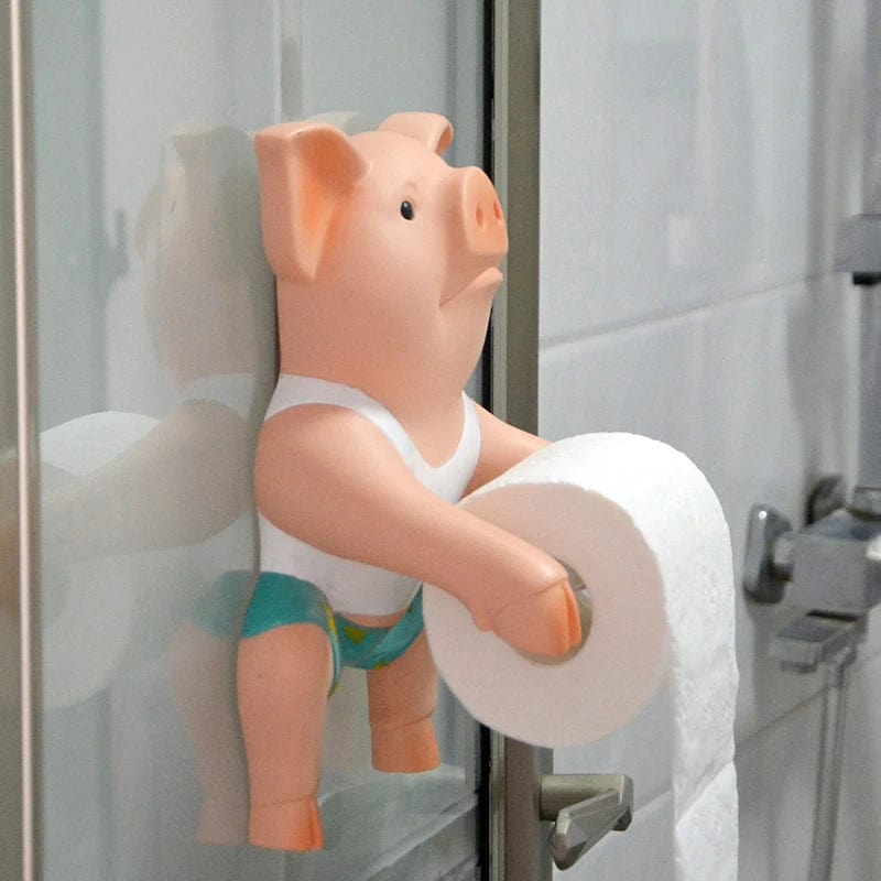 ALDO Bathroom Accessories > Toilet Paper Holders Pig Style Bathroom Toilet Paper Holder Wall Mounted