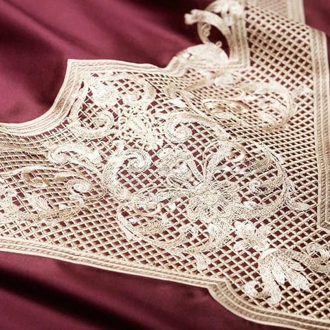 ALDO Bedding >Comforters & Sets Persian Royal Maroon Style Luxury Duvet Set 100% Egyptian Cotton With Golden Embroidery