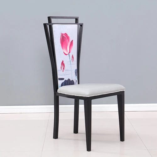 ALDO Chairs 1 Premium Italian Vintage Floral Design Dining Chairs with Faux Leather By Sillas De Comedor