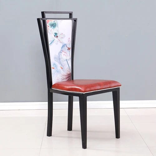 ALDO Chairs 3 Premium Italian Vintage Floral Design Dining Chairs with Faux Leather By Sillas De Comedor