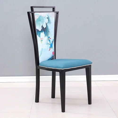 ALDO Chairs 4 Premium Italian Vintage Floral Design Dining Chairs with Faux Leather By Sillas De Comedor