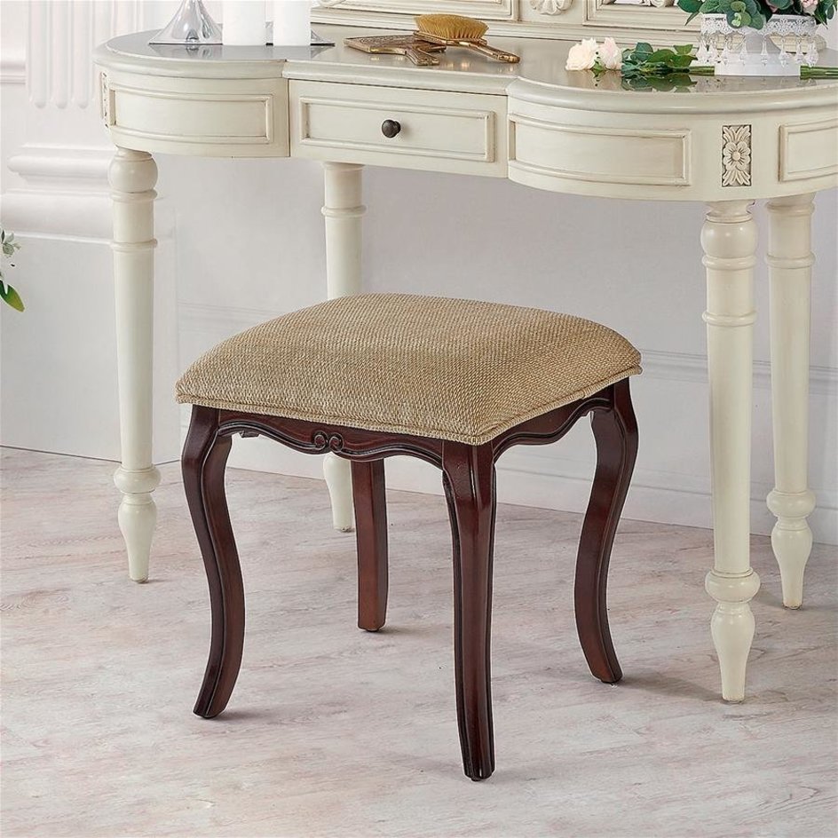 ALDO Chairs > Folding Chairs & Stools Lady Guinevere Hand Carved Hardwood Vanity Stool