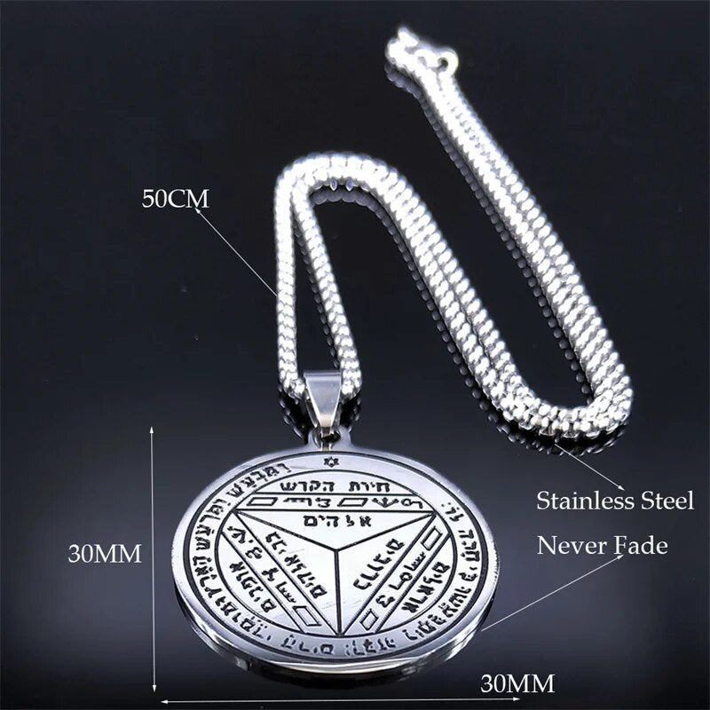 ALDO Clothing Accessories > Sunglasses King Solomon Seventh Pentacle of Saturn Secred Seals Amulet Pendant Open Best Life Opportunity for You