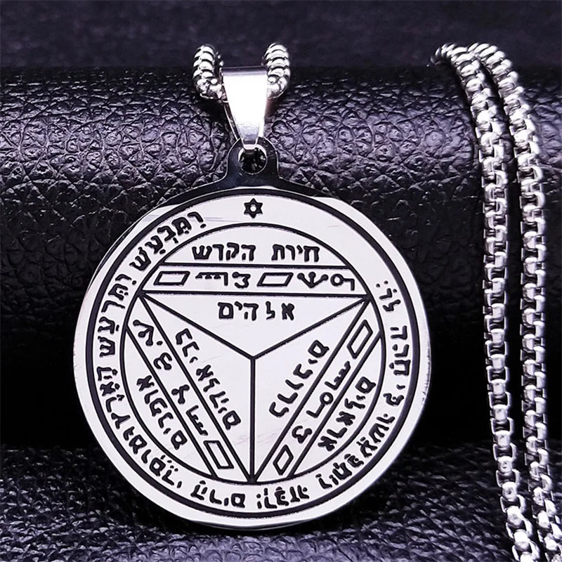 ALDO Clothing Accessories > Sunglasses King Solomon Seventh Pentacle of Saturn Secred Seals Amulet Pendant Open Best Life Opportunity for You