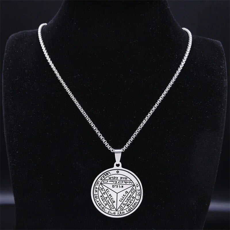 ALDO Clothing Accessories > Sunglasses King Solomon Seventh Pentacle of Saturn Secred Seals Amulet Pendant Open Best Life Opportunity for You
