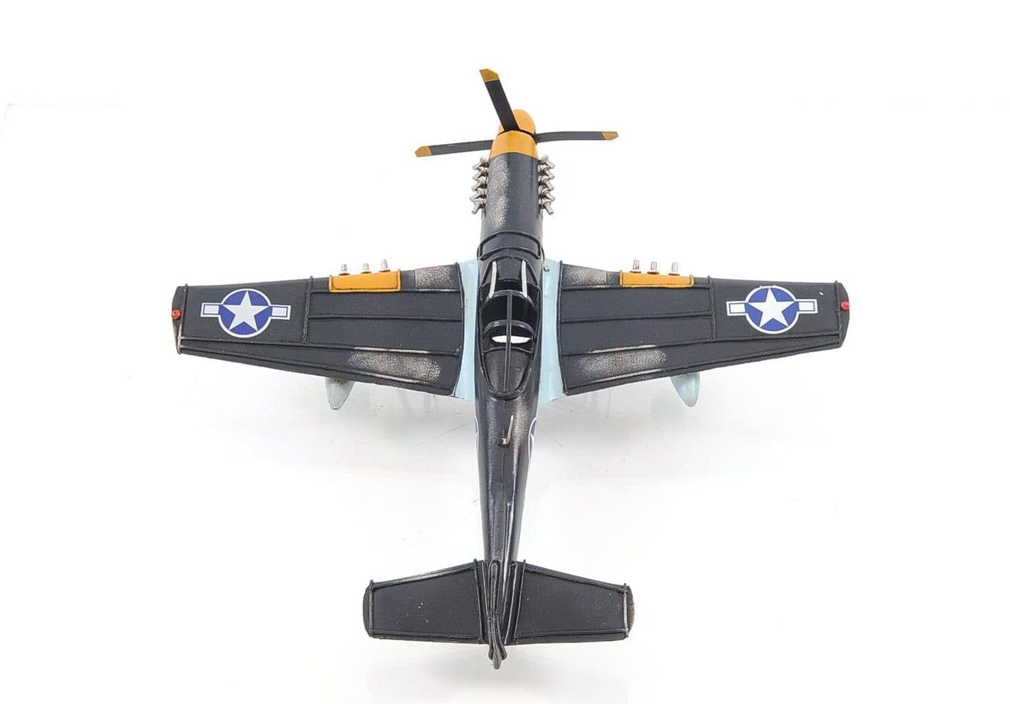 ALDO Creative Arts Collectibles Scale Model Airplane U.S. Air Force P-51 Mustang WWII Fighter Deck Top Metal Model