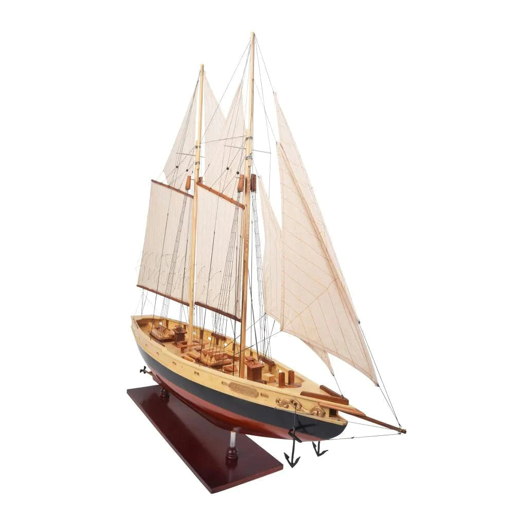 ALDO Creative Arts Collectibles Scale Model Bluenose II Painted Racing Yacht Sailboat Wood Ship Model by Authentic Models