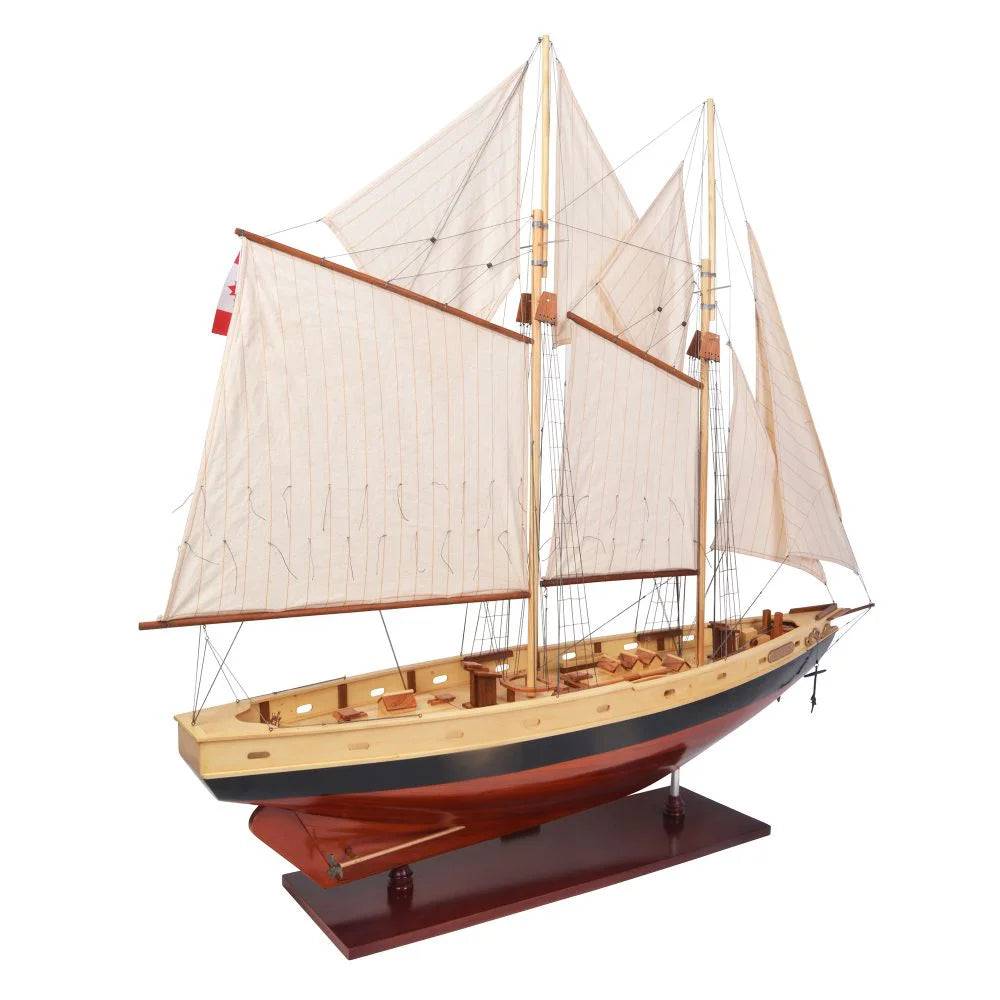 ALDO Creative Arts Collectibles Scale Model Bluenose II Painted Racing Yacht Sailboat Wood Ship Model by Authentic Models
