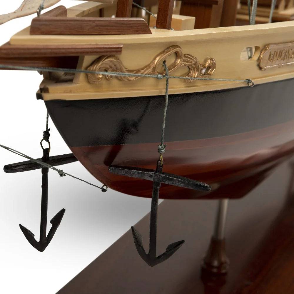 ALDO Creative Arts Collectibles Scale Model Bluenose II Painted Racing Yacht Sailboat Wood Ship Model by Authentic Models