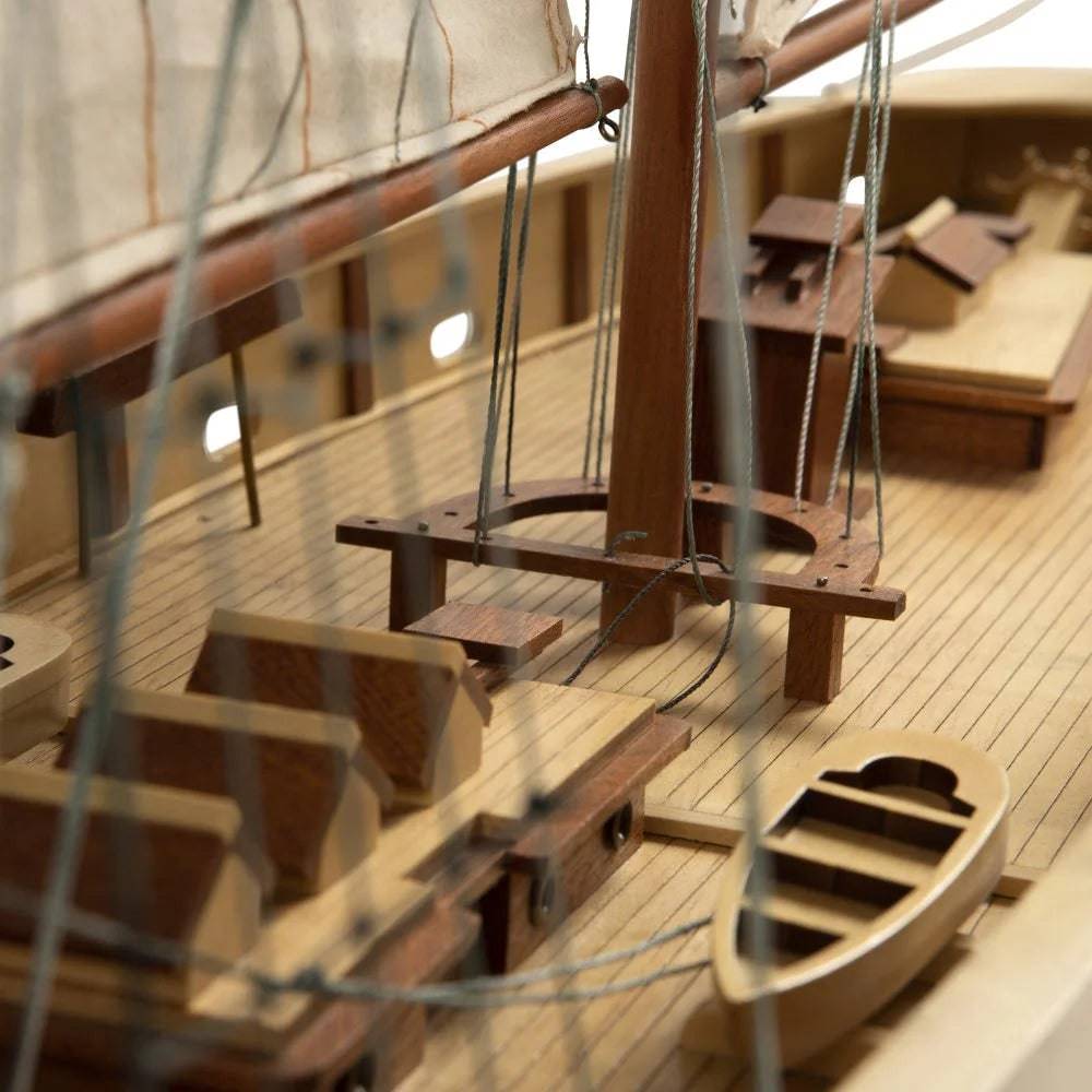 ALDO Creative Arts Collectibles Scale Model Bluenose II Painted Racing Yacht Sailboat Wood Ship Model by Authentic Models