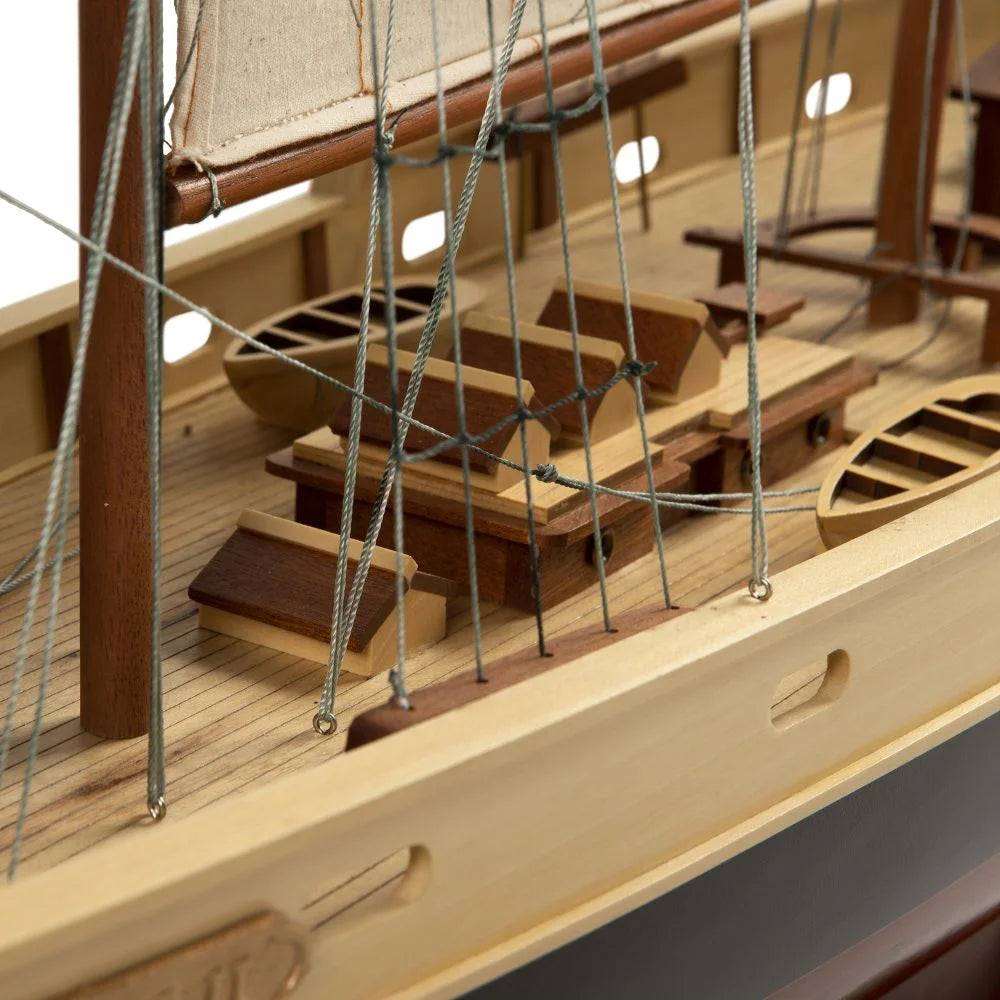 ALDO Creative Arts Collectibles Scale Model Bluenose II Painted Racing Yacht Sailboat Wood Ship Model by Authentic Models
