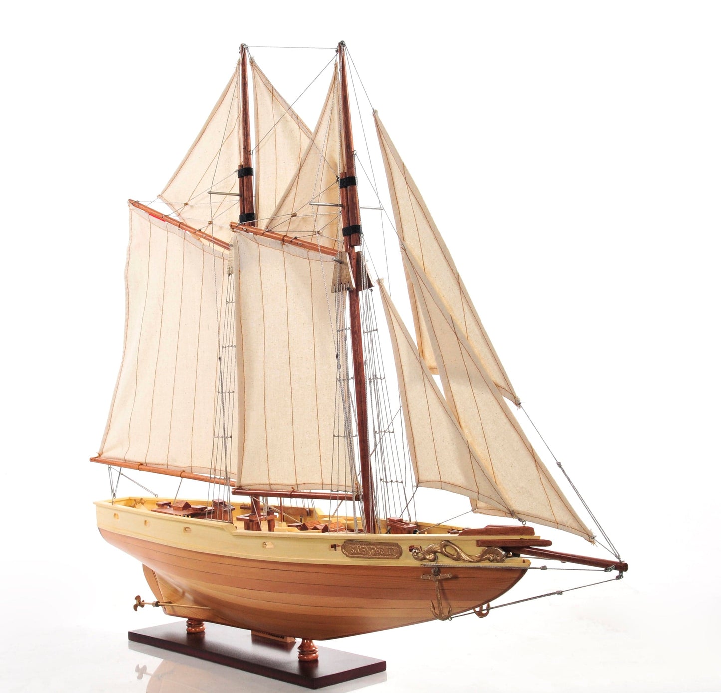 ALDO Creative Arts Collectibles Scale Model Bluenose II Racing Yacht Sailboat Small Wood Model Assembled