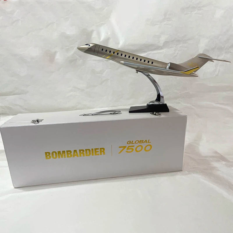 ALDO Creative Arts Collectibles Scale Model Bombardier Global 7500 Diecast Aircraft Airplane Model