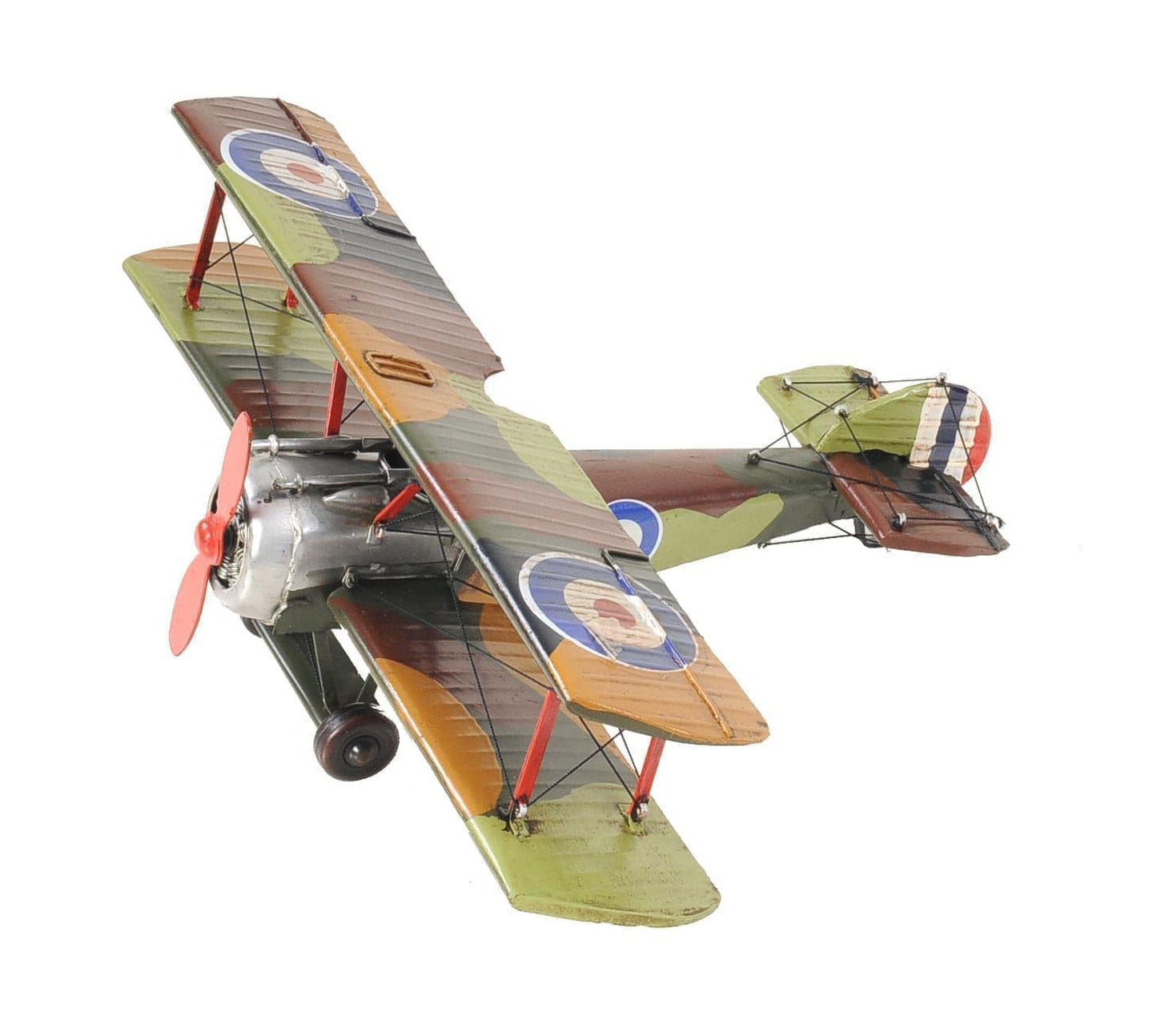 ALDO Creative Arts >Collectibles> Scale Model L: 10.25 W: 14 H: 6.5 Inches / NEW / Iron Airplane British First World War Single Seat Biplane Metal Model