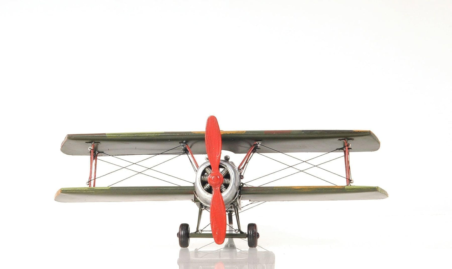 ALDO Creative Arts >Collectibles> Scale Model L: 10.25 W: 14 H: 6.5 Inches / NEW / Iron Airplane British First World War Single Seat Biplane Metal Model