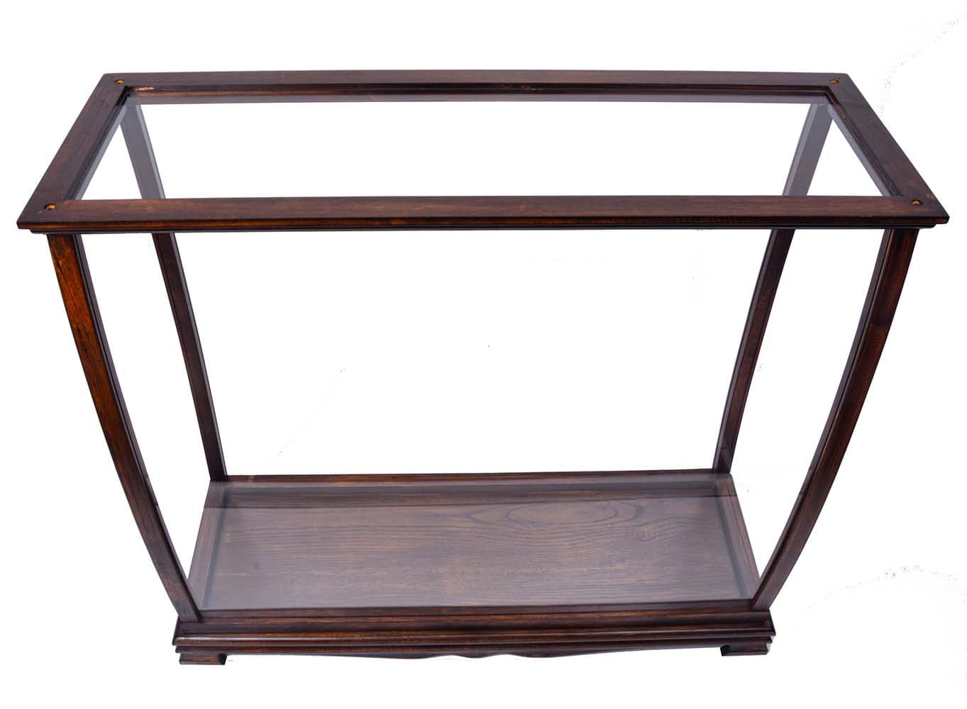 ALDO Creative Arts Collectibles Scale Model Outside: L: 34 W: 13 H: 31.5 Inches / Inside: L: 32.5 x W: 12 x H: 29 inches. / NEW / Wood with plexiglass panels Display Case Cabinet Table Top For Midsize Tall Ship Yacht Boat Models With Plexiglass Panels