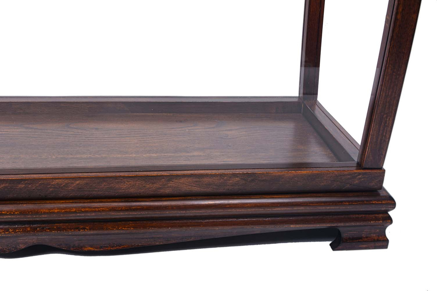 ALDO Creative Arts Collectibles Scale Model Outside: L: 34 W: 13 H: 31.5 Inches / Inside: L: 32.5 x W: 12 x H: 29 inches. / NEW / Wood with plexiglass panels Display Case Cabinet Table Top For Midsize Tall Ship Yacht Boat Models With Plexiglass Panels
