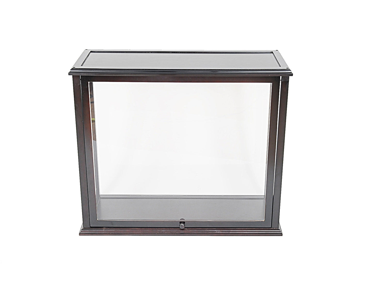 ALDO Creative Arts Collectibles Scale Model Outside: L: 35.4 W: 13.5 H: 29.5 Inches Inside: L: 32.5 x W: 12 x H: 29 inches. / NEW / Mahogany Wood with Plexiglass Panels Display Case Front Open Table Top Wood with Plexiglass Panels Cabinet for Midsize Tall Ship and BoatsModels