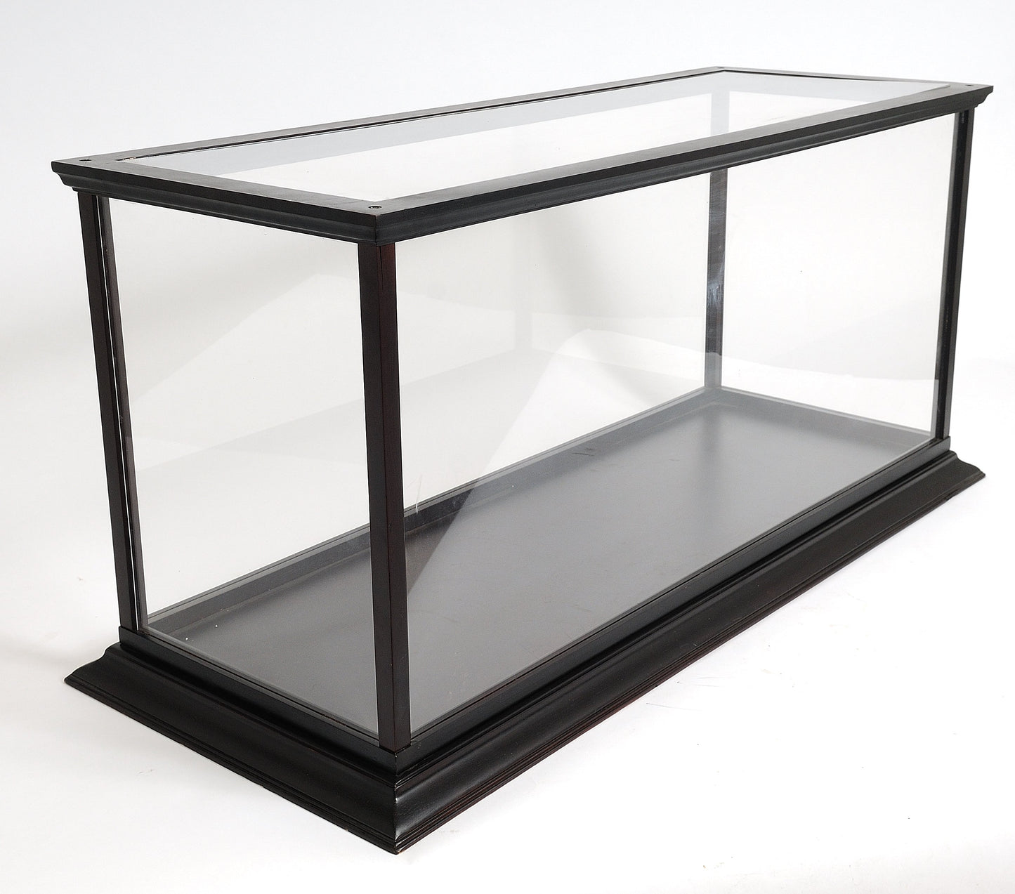 ALDO Creative Arts Collectibles Scale Model Outside : L: 37.5 W: 14 H: 15 Inches / Inside : 36L x 12W x 13.5H inches. / NEW / Mahogany Wood and with Plexiglass Panels Display Case Large Wood with Plexiglass Panels Table Top Cabinet for Speed Boat Models