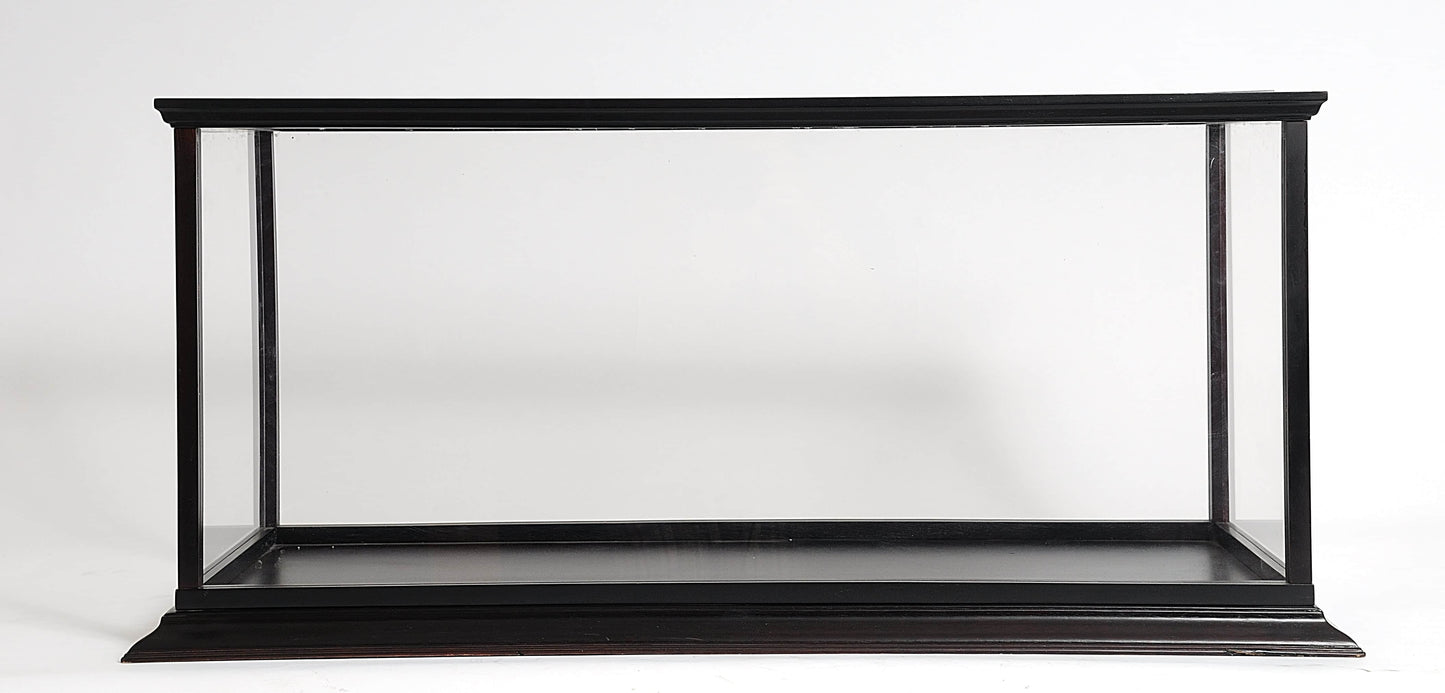 ALDO Creative Arts Collectibles Scale Model Outside : L: 37.5 W: 14 H: 15 Inches / Inside : 36L x 12W x 13.5H inches. / NEW / Mahogany Wood and with Plexiglass Panels Display Case Large Wood with Plexiglass Panels Table Top Cabinet for Speed Boat Models