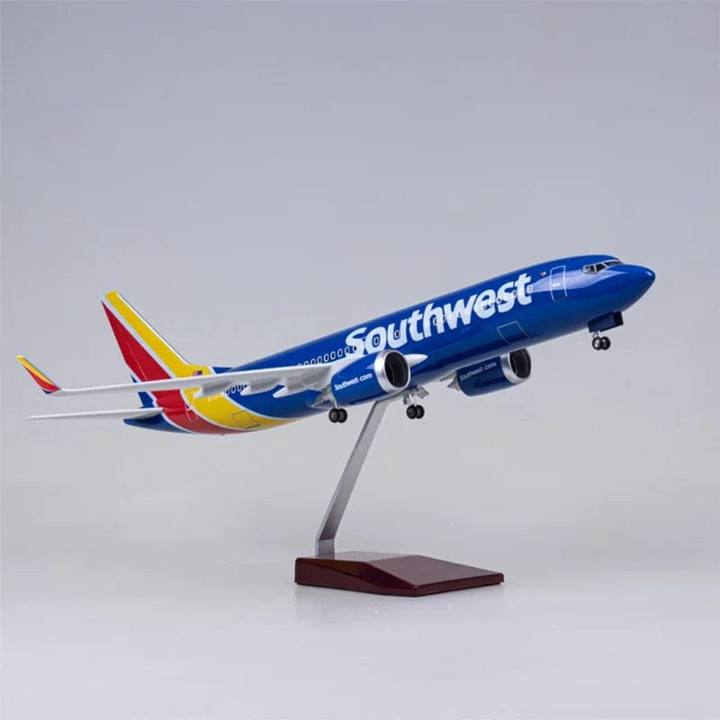 ALDO Creative Arts Collectibles Scale Model Southwest Airlines Boeing 737-700 B737-700 Model Aircraft With Landing Gears and LED Lights