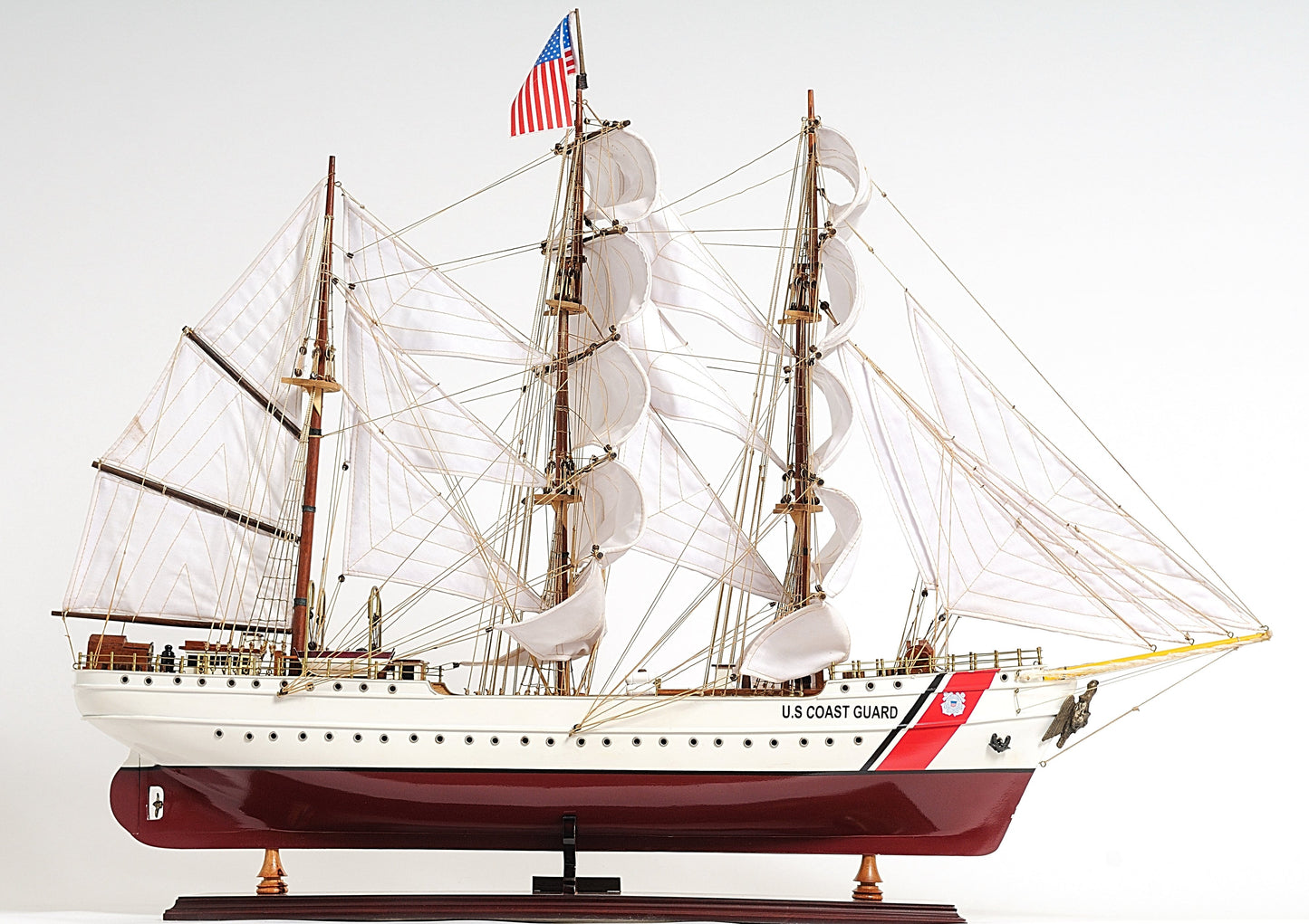 ALDO Creative Arts Collectibles Scale Model US. Coast Guard Eagle E.E. Exclusive Edition Sailboat Wood Model Assembled