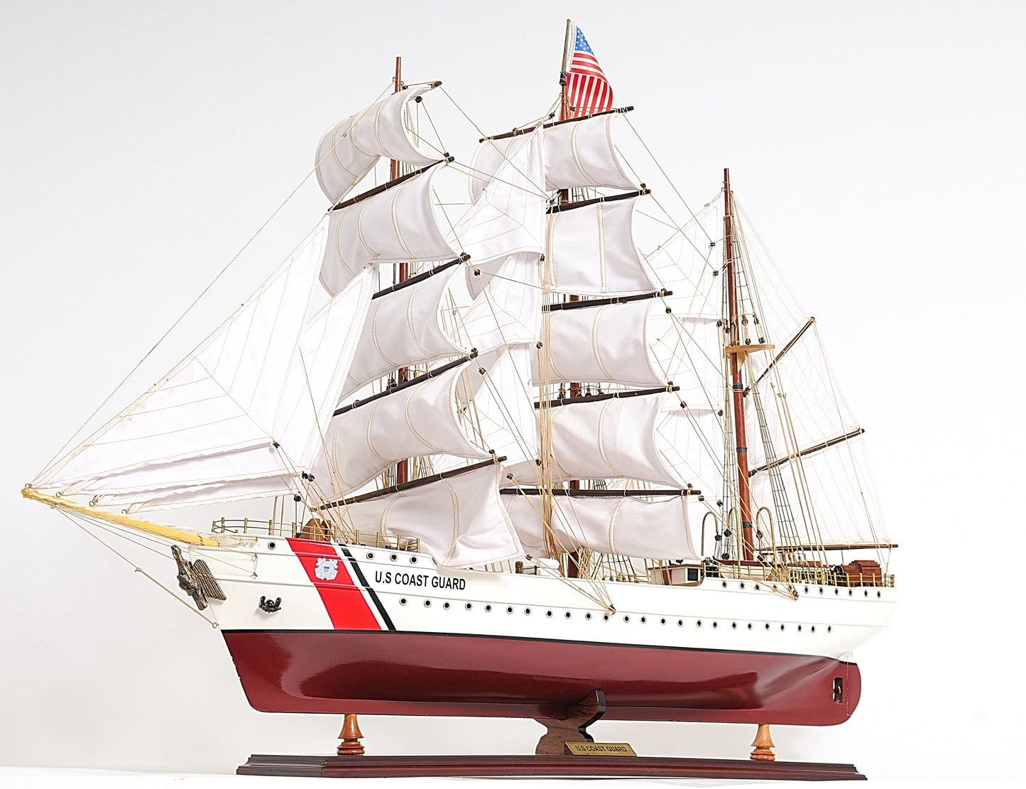 ALDO Creative Arts Collectibles Scale Model US. Coast Guard Eagle E.E. Exclusive Edition Sailboat Wood Model Assembled