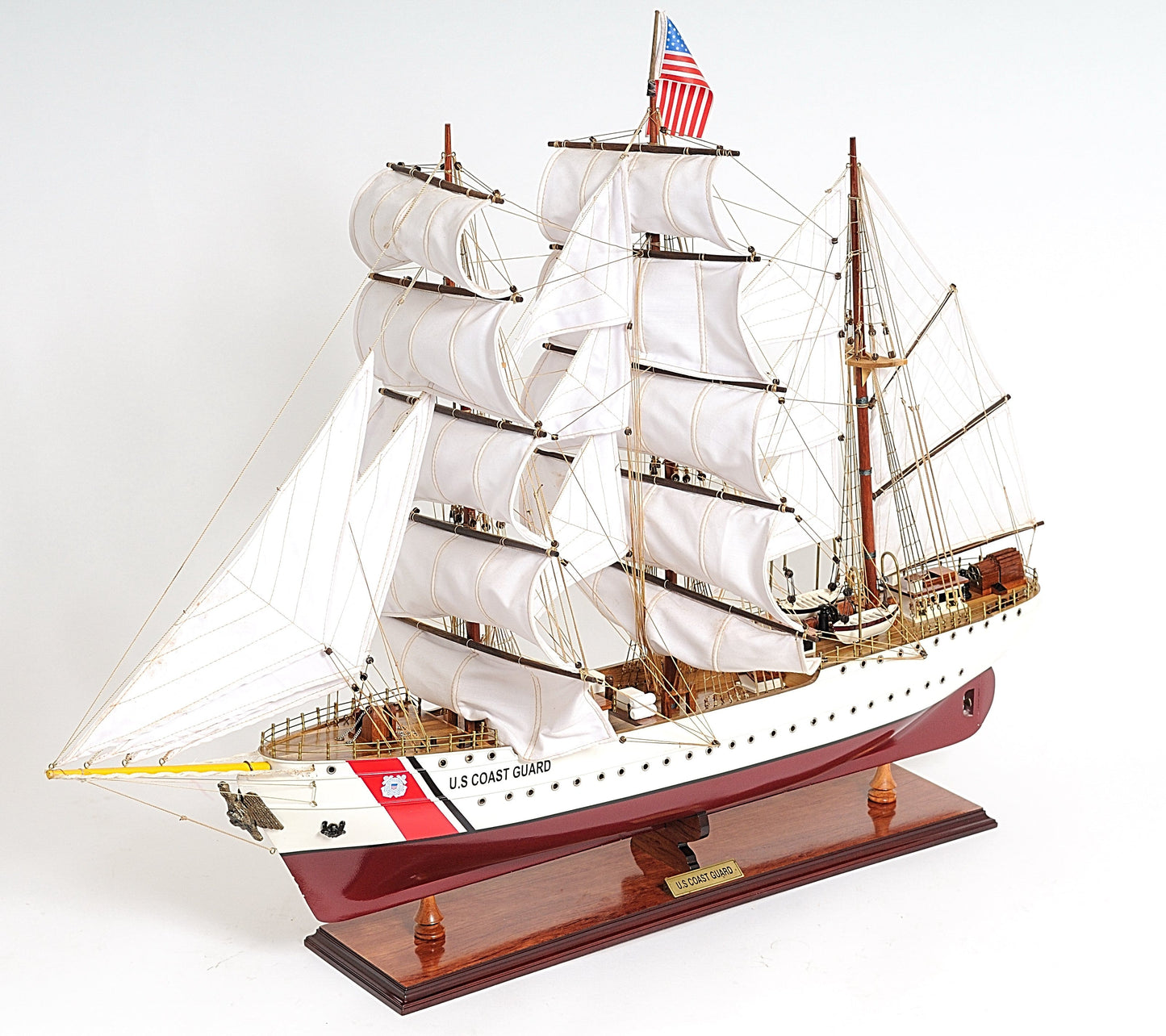 ALDO Creative Arts Collectibles Scale Model US. Coast Guard Eagle E.E. Exclusive Edition Sailboat Wood Model Assembled