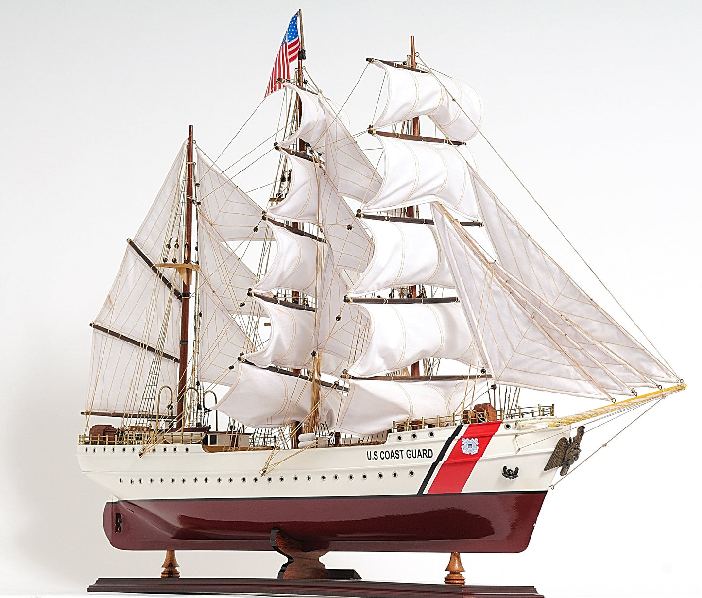 ALDO Creative Arts Collectibles Scale Model US. Coast Guard Eagle E.E. Exclusive Edition Sailboat Wood Model Assembled