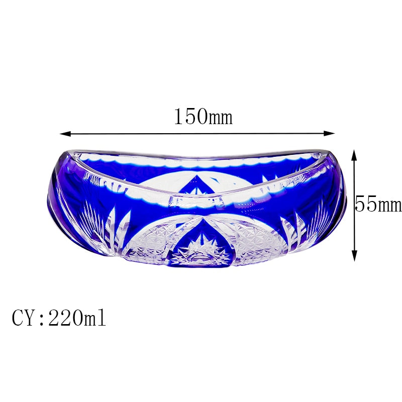 ALDO Creative Arts >Pottery Luxury Elegant Hand Carved Bohemian Czech Style Crystal Engraving Hand Cut Centerpiece Vase