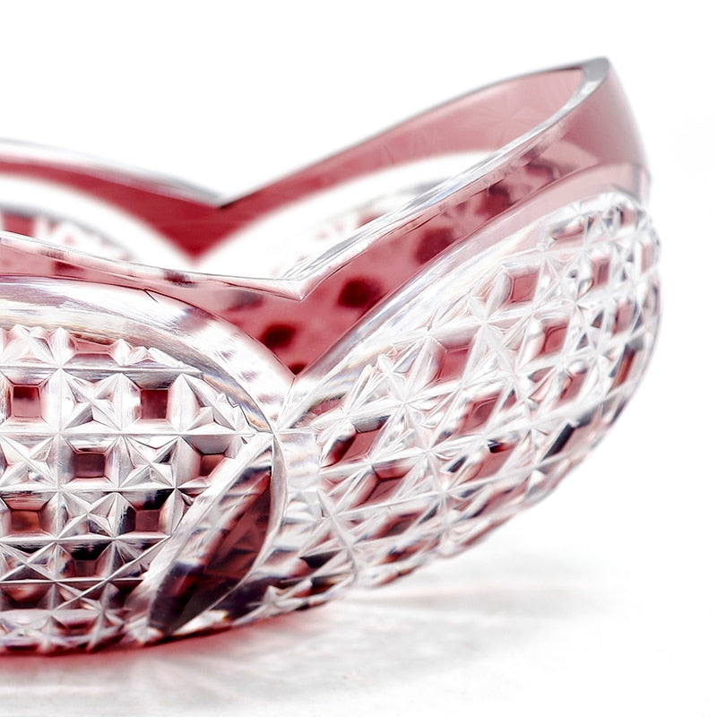 ALDO Creative Arts >Pottery Luxury Elegant Hand Carved Bohemian Czech Style Crystal Engraving Hand Cut Centerpiece Vase