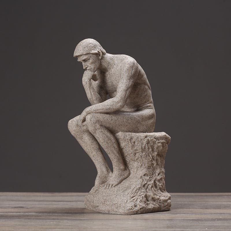 ALDO Decor > Artwork > Sculptures & Statues 10.5" H X 5.5 L / New / resin Auguste Rodin the Thinker Sculpture Famous Reproduction Statue