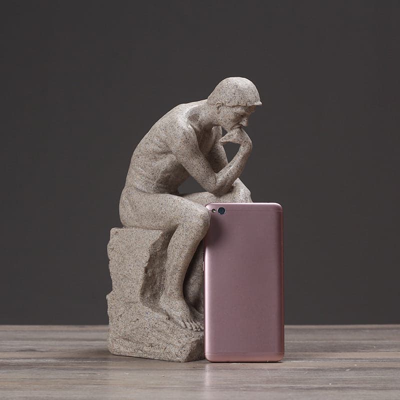 ALDO Decor > Artwork > Sculptures & Statues 10.5" H X 5.5 L / New / resin Auguste Rodin the Thinker Sculpture Famous Reproduction Statue