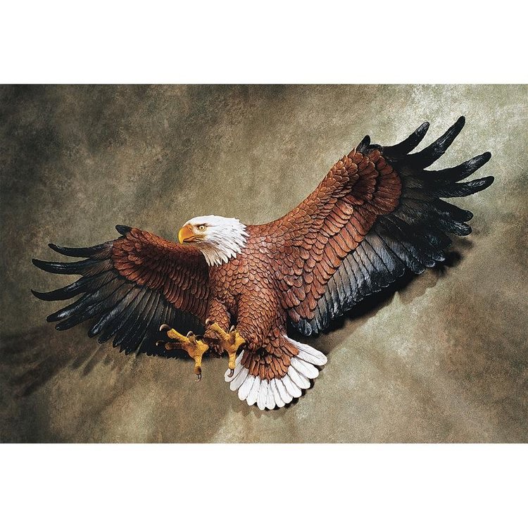 ALDO Décor>Artwork>Sculptures & Statues 44"Wx13"Dx18"H / NEW / Resin Freedom's Pride American Eagle 4 of July Patriotic Large Wall Sculpture Grande