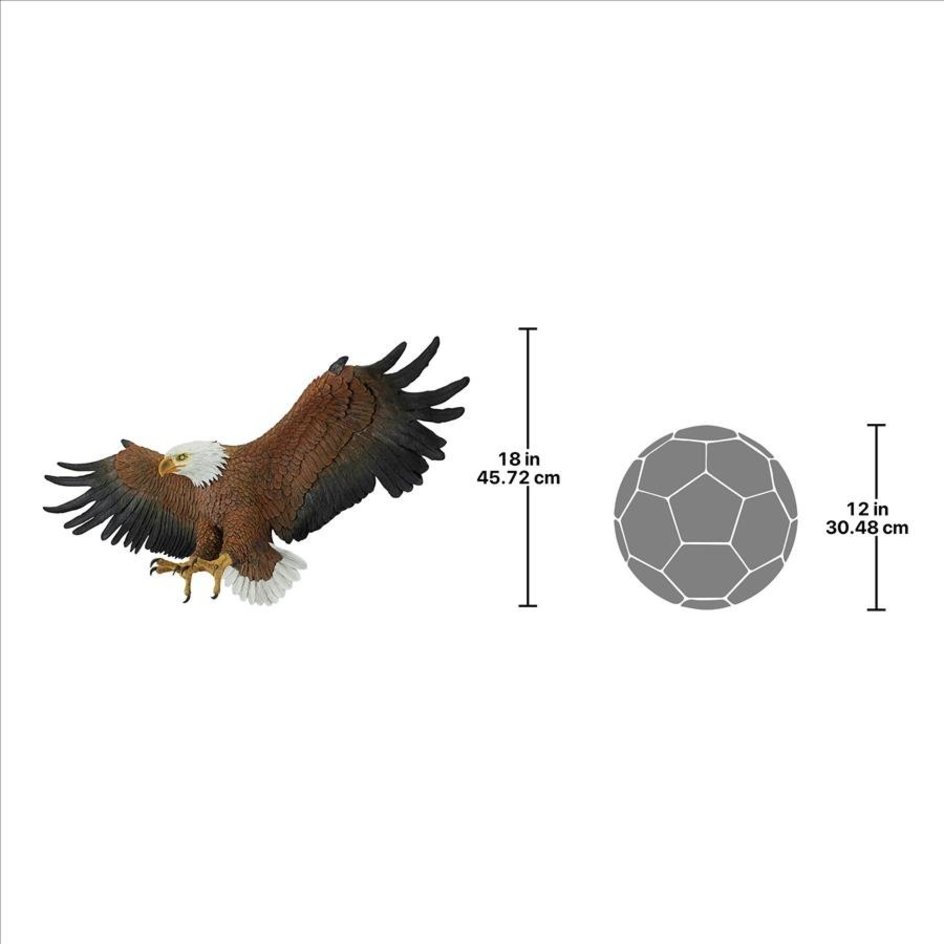 ALDO Décor>Artwork>Sculptures & Statues 44"Wx13"Dx18"H / NEW / Resin Freedom's Pride American Eagle 4 of July Patriotic Large Wall Sculpture Grande