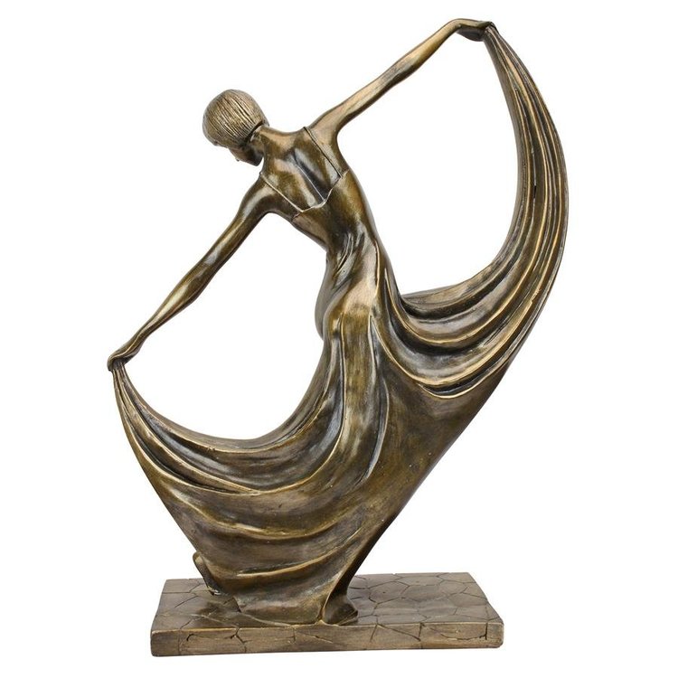 ALDO Decor > Artwork > Sculptures & Statues 5"Wx3.5"Dx19.5"H. 2 lbs. / New / resin Dancing Beauty Art Deco Statue by French Artist Pierre Le Faguays
