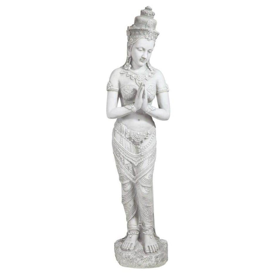 ALDO Décor>Artwork>Sculptures & Statues 8.5"Wx6"Dx35"H / NEW / resin Thai Teppanom Beautiful Being Medium Asian Buddhist Zen Garden Statue