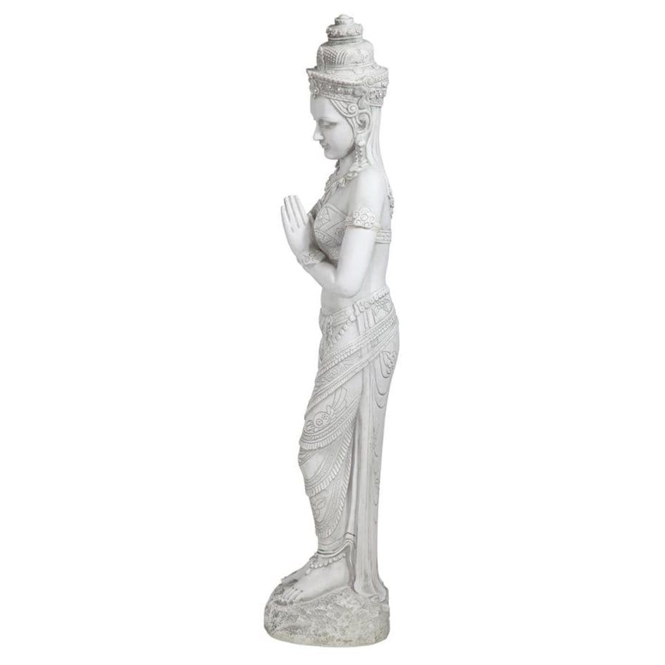 ALDO Décor>Artwork>Sculptures & Statues 8.5"Wx6"Dx35"H / NEW / resin Thai Teppanom Beautiful Being Medium Asian Buddhist Zen Garden Statue