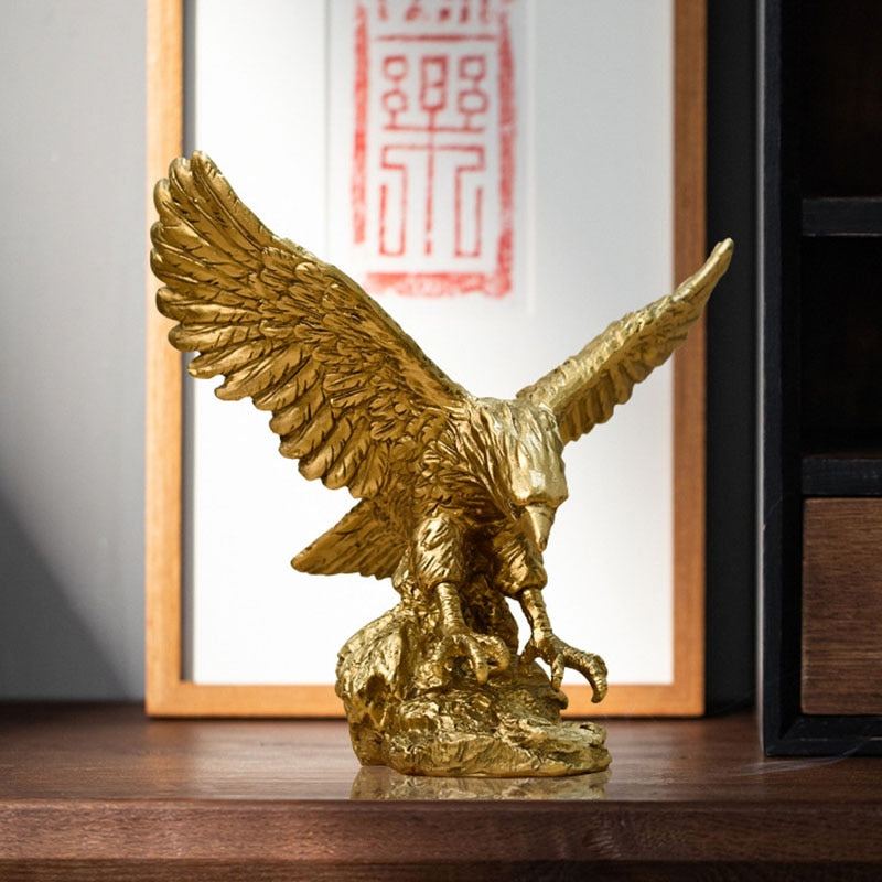 ALDO Décor>Artwork>Sculptures & Statues American Golden Eagle Large Patriotic Desktop Sculpture Statue