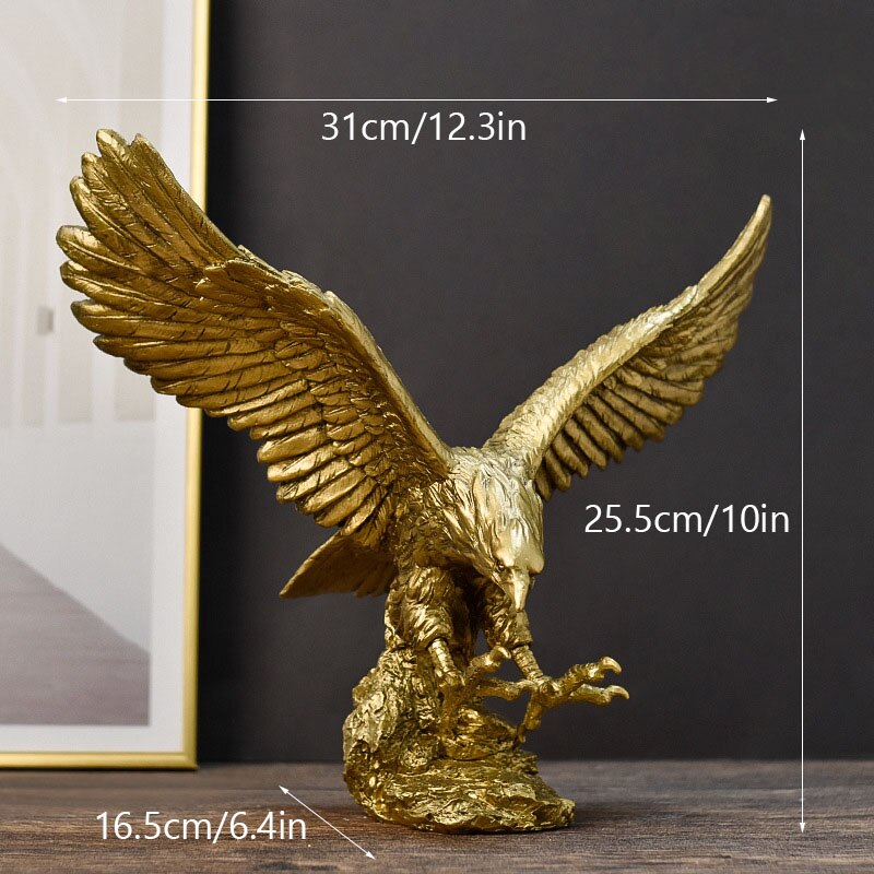 ALDO Décor>Artwork>Sculptures & Statues American Golden Eagle Large Patriotic Desktop Sculpture Statue