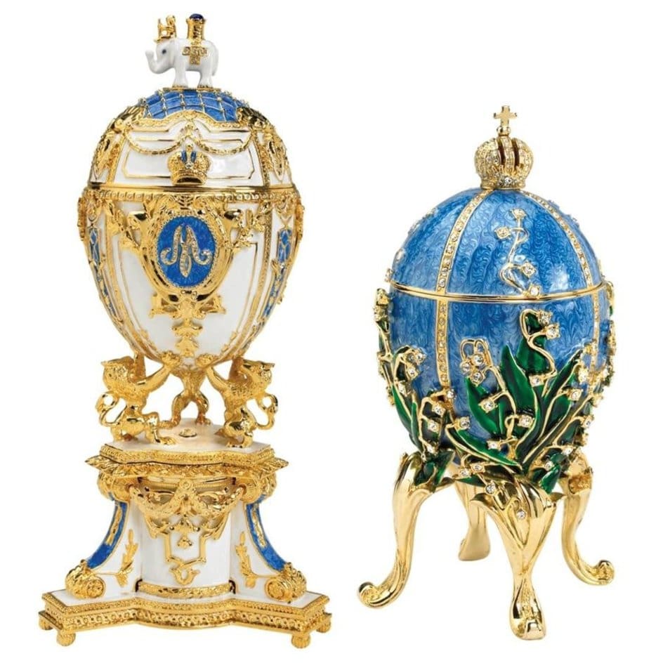 ALDO Decor > Artwork > Sculptures & Statues Easter Gift Romanov Imperial Style Collectible Enameled Eggs