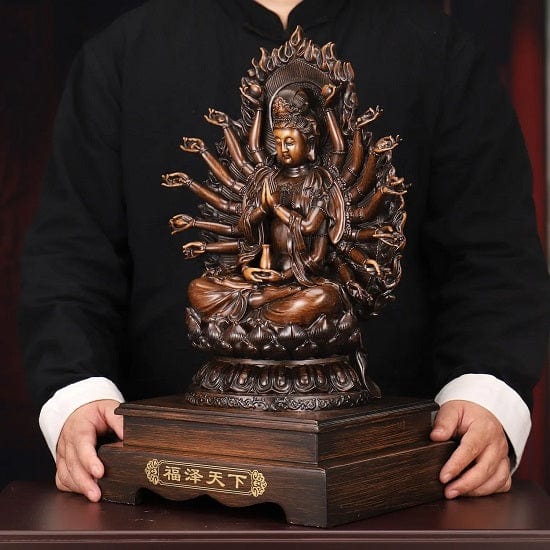 ALDO Décor>Artwork>Sculptures & Statues Feng Shui Large Bodhisattva Thousand-Handed Goddess of Mercy