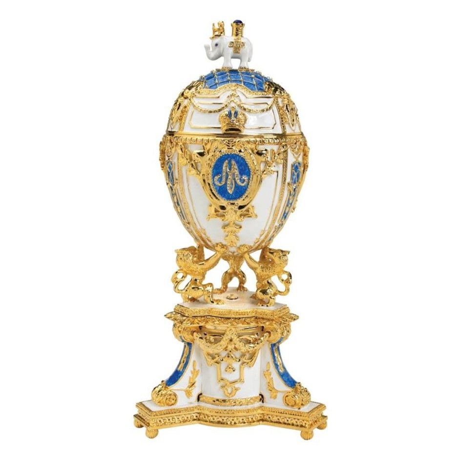 ALDO Decor > Artwork > Sculptures & Statues Gold Easter Gift Romanov Imperial Style Collectible Enameled Eggs