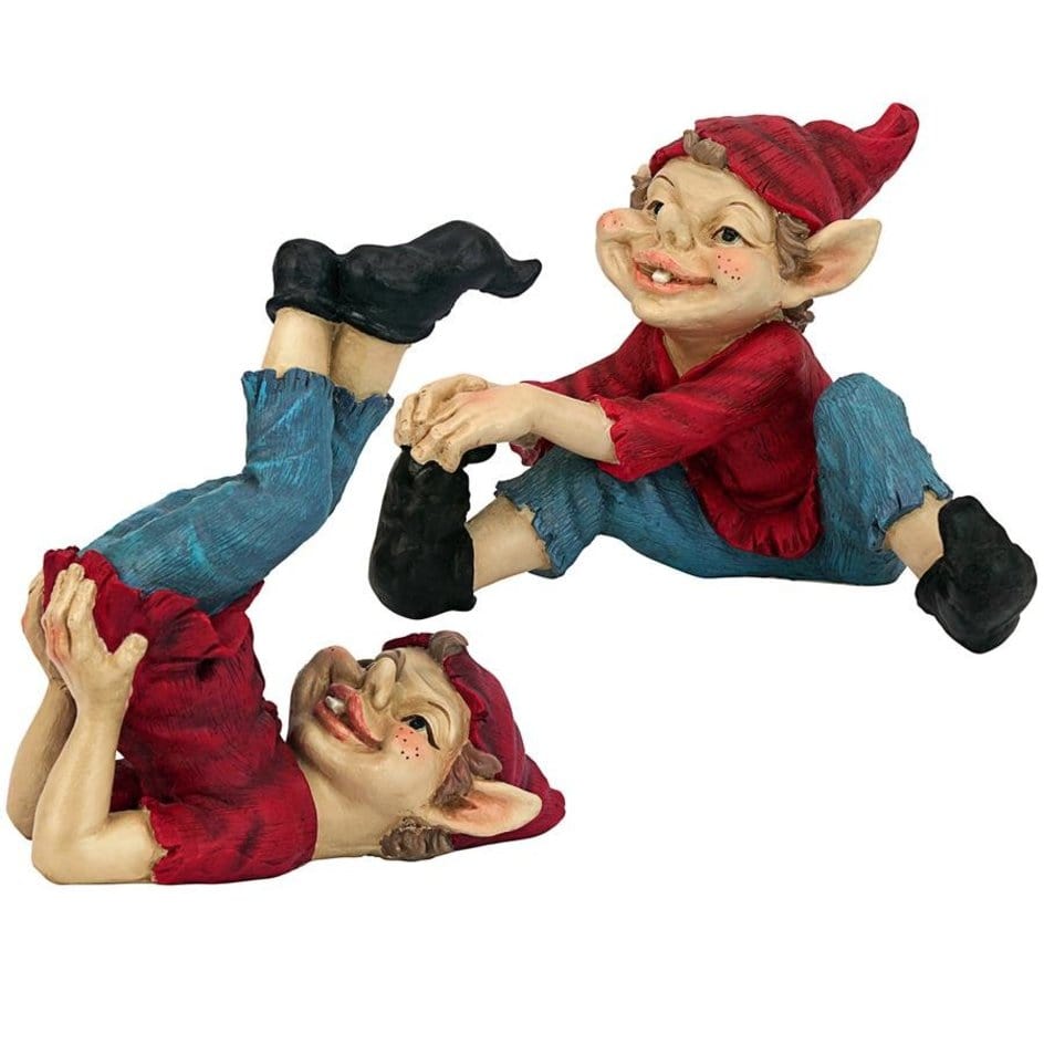 ALDO Décor>Artwork>Sculptures & Statues Playful Gnomes Garden Statues Set of Two